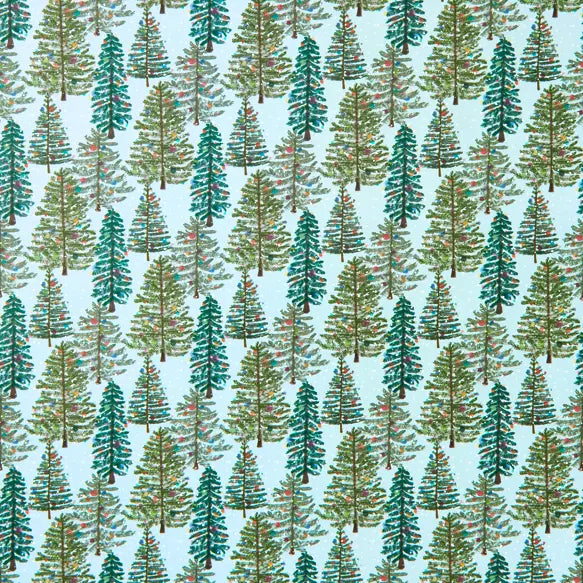 Watercolour Trees Wrapping Paper - Winterberries