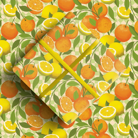 Citrus Gift Wrap - Winterberries