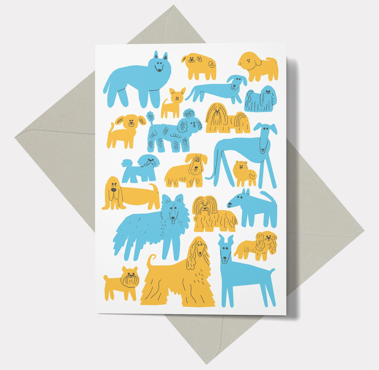 Woof Greetings Card - Winterberries