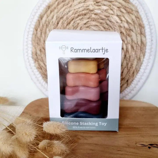 Stacking Tower Toy Star - Earth - Silicone Sensory - Winterberries
