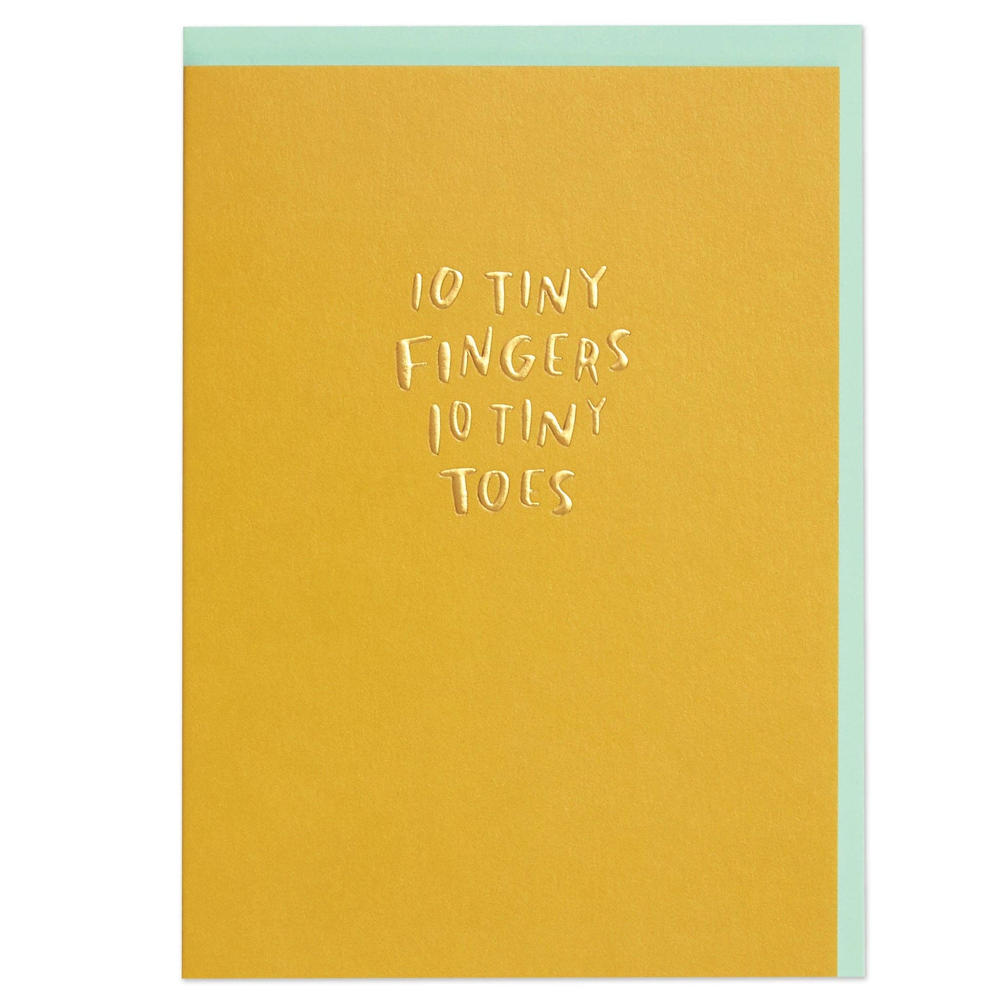 '10 TINY FINGERS 10 TINY TOES' GREETING CARD - Winterberries