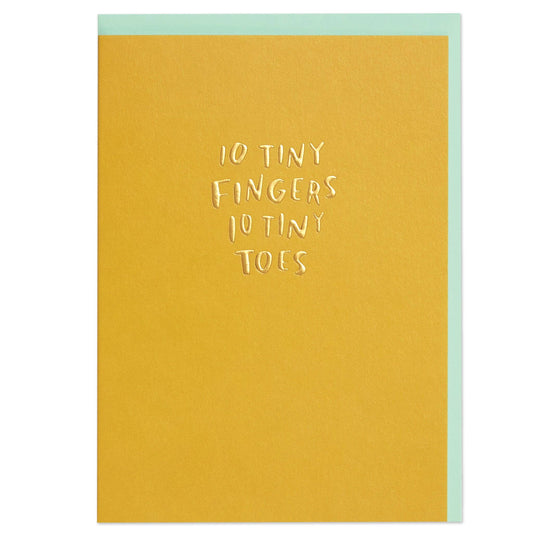 '10 TINY FINGERS 10 TINY TOES' GREETING CARD - Winterberries