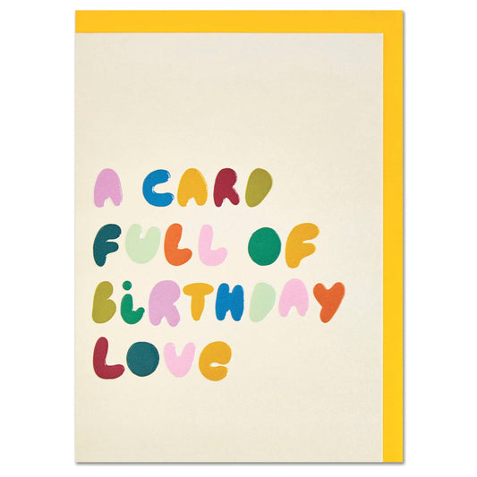 'A CARD FULL OF BIRTHDAY LOVE' BIRTHDAY CARD - Winterberries