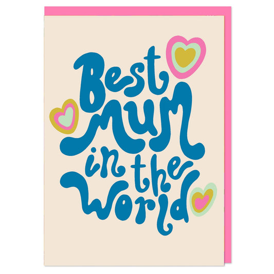 'Best Mum in the world' card - Winterberries