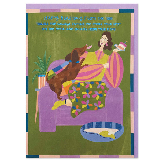 'HAPPY BIRTHDAY FROM THE DOG' BIRTHDAY CARD - Winterberries
