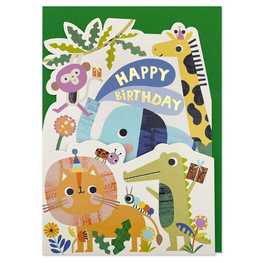 'Happy Birthday - Have a roaring day' childrens birthday card - Winterberries