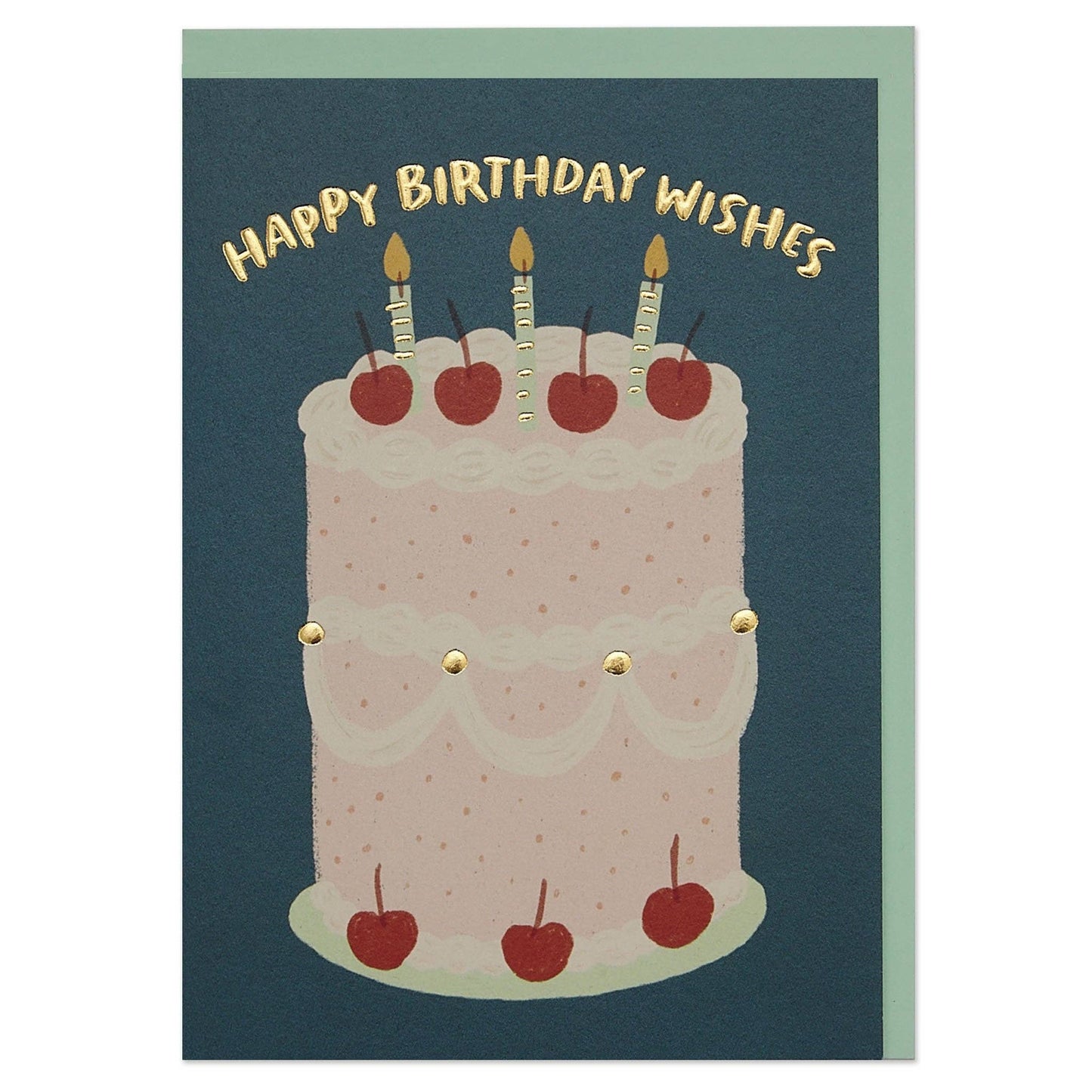 'HAPPY BIRTHDAY WISHES' LUSCIOUS CAKE BIRTHDAY CARD - Winterberries