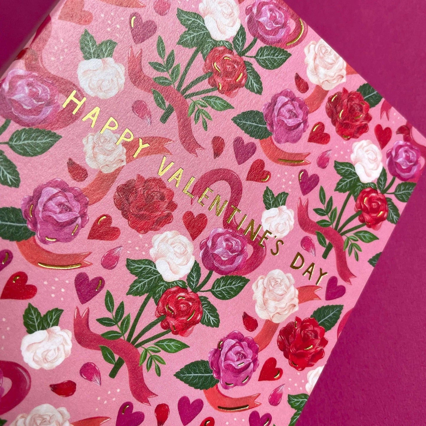 HAPPY VALENTINES DAY ROSES HEARTS - Winterberries