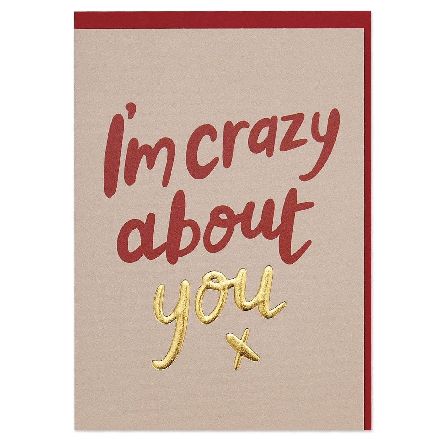 I'm crazy about you' card - Winterberries