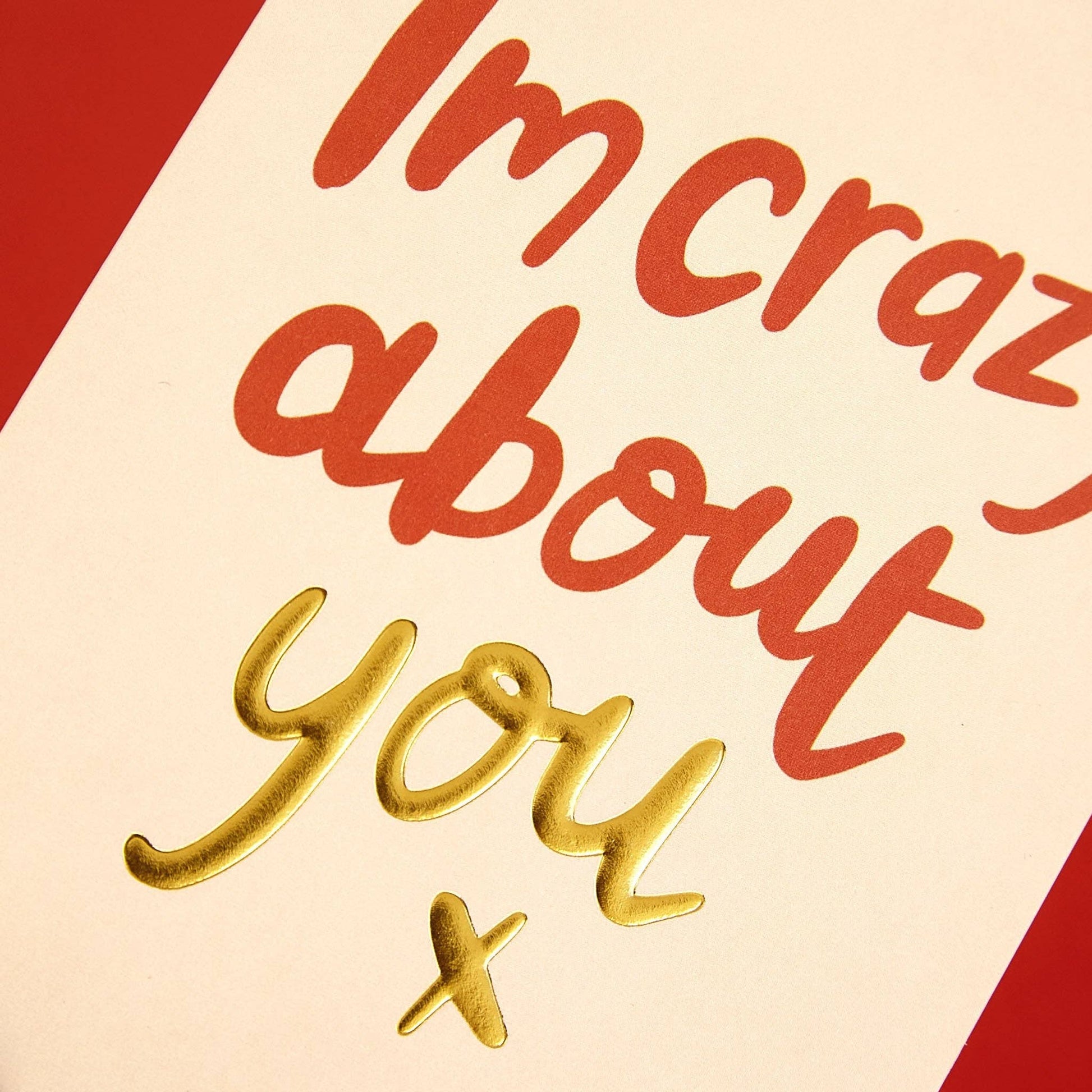 I'm crazy about you' card - Winterberries
