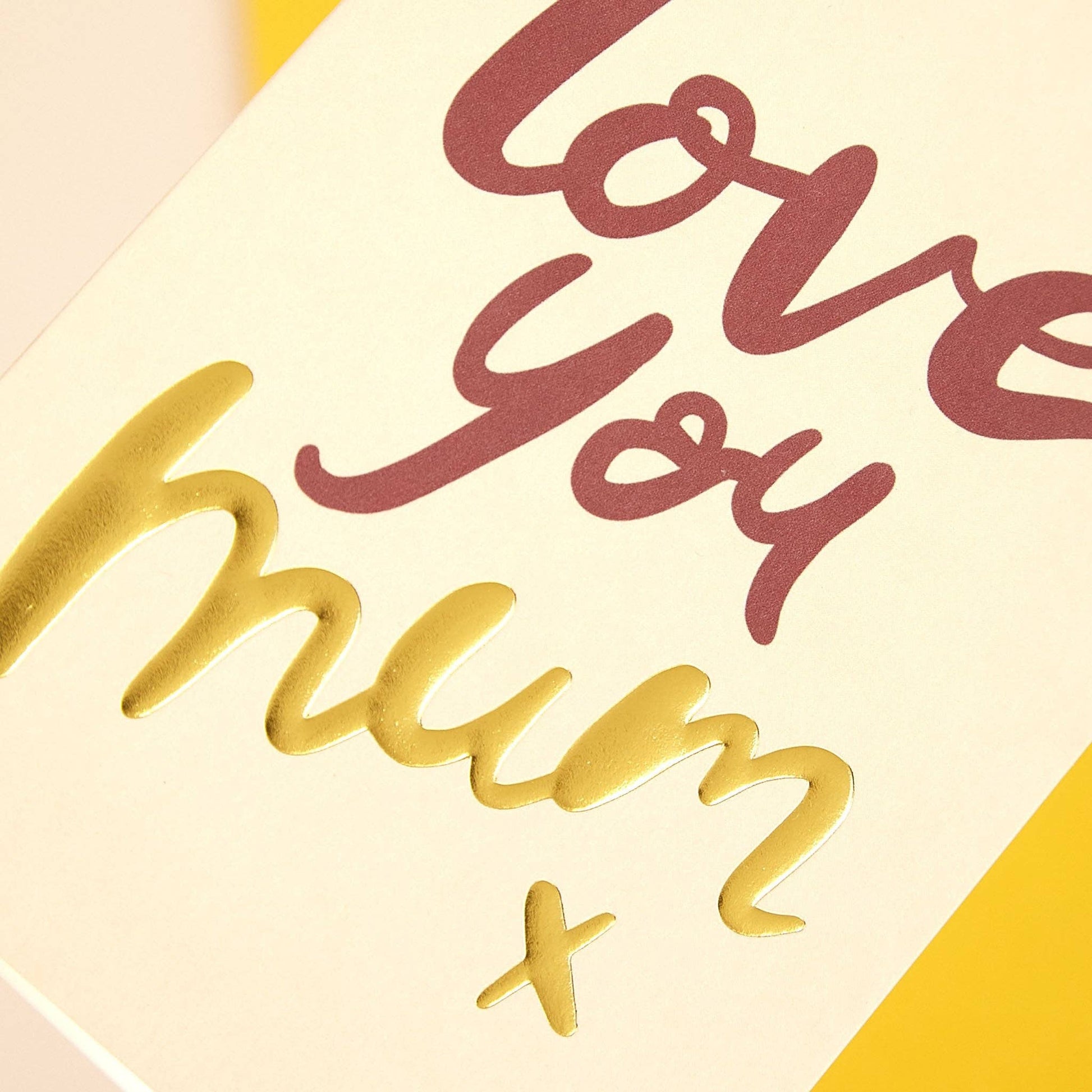 'Love You Mum' card - Winterberries