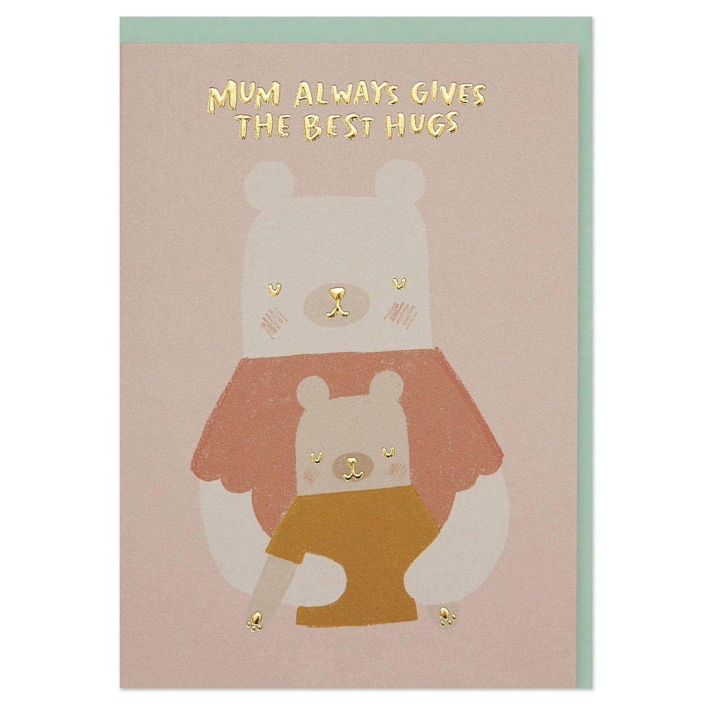 Mum Always Gives the Best Hugs' card (WHM35) - Winterberries