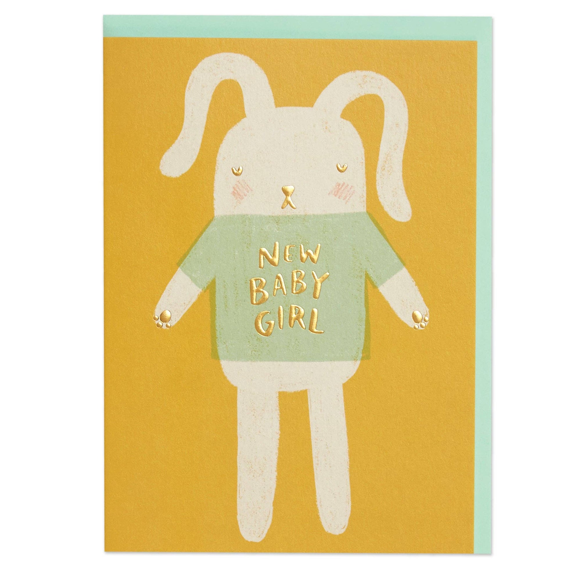 New baby girl' card (WHM10) - Winterberries