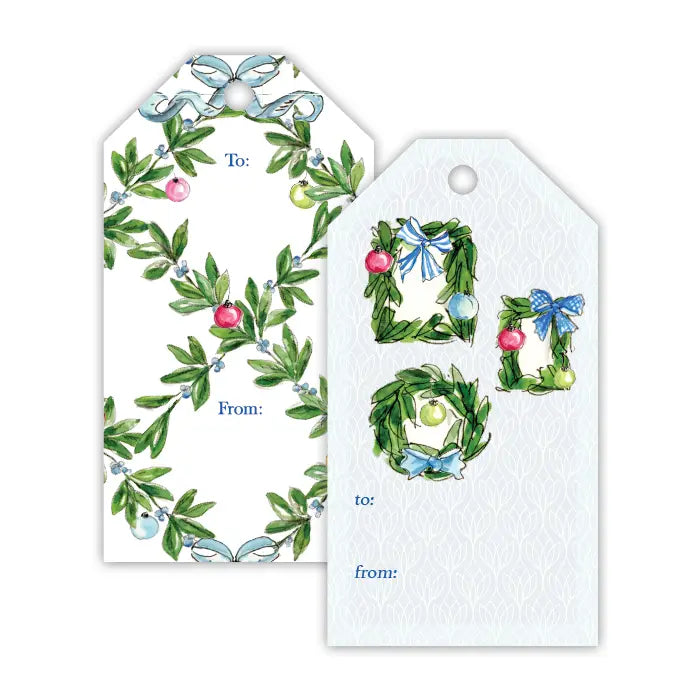 Gift Tag Christmas Wreath - Winterberries