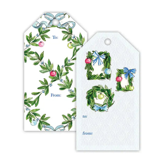 Gift Tag Christmas Wreath - Winterberries