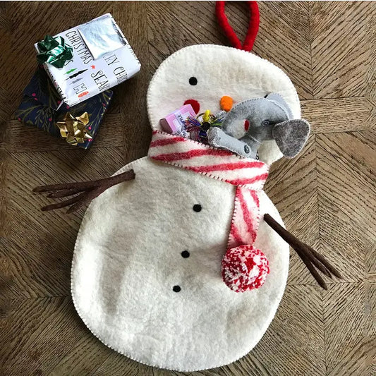 Snowman Stocking - Winterberries