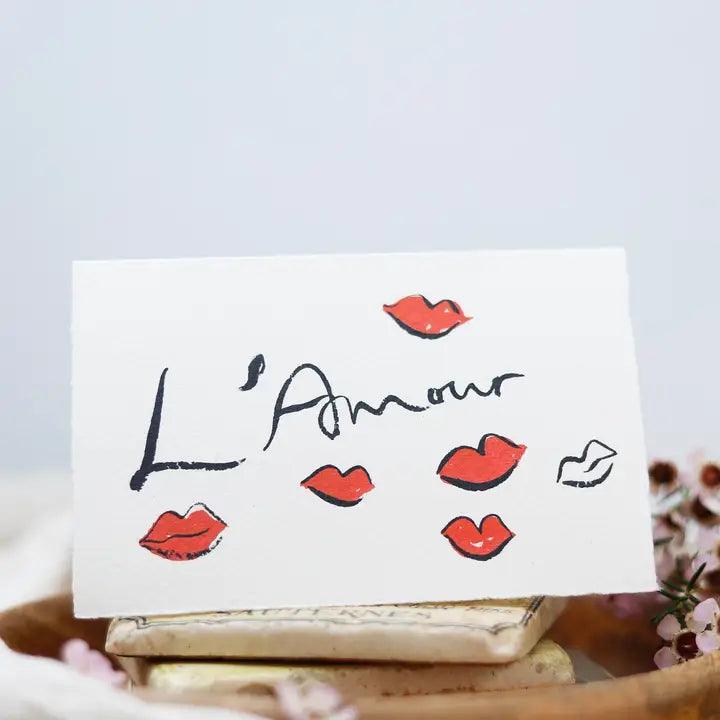 L'amour Kisses - Valentines Card - Winterberries