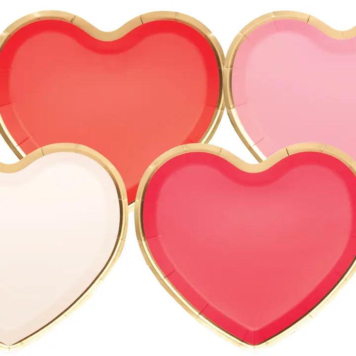 x8 Assorted Heart Plates - Winterberries