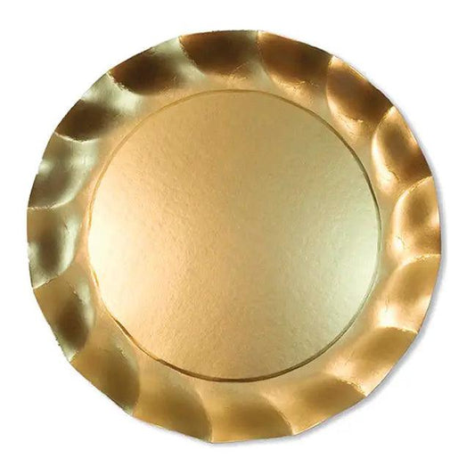 x8 Wavy Gold Plates - Winterberries