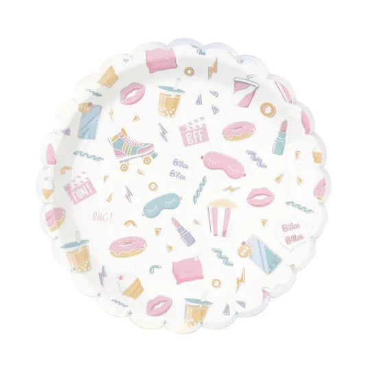 x8 Pyjama Party Plates - Winterberries