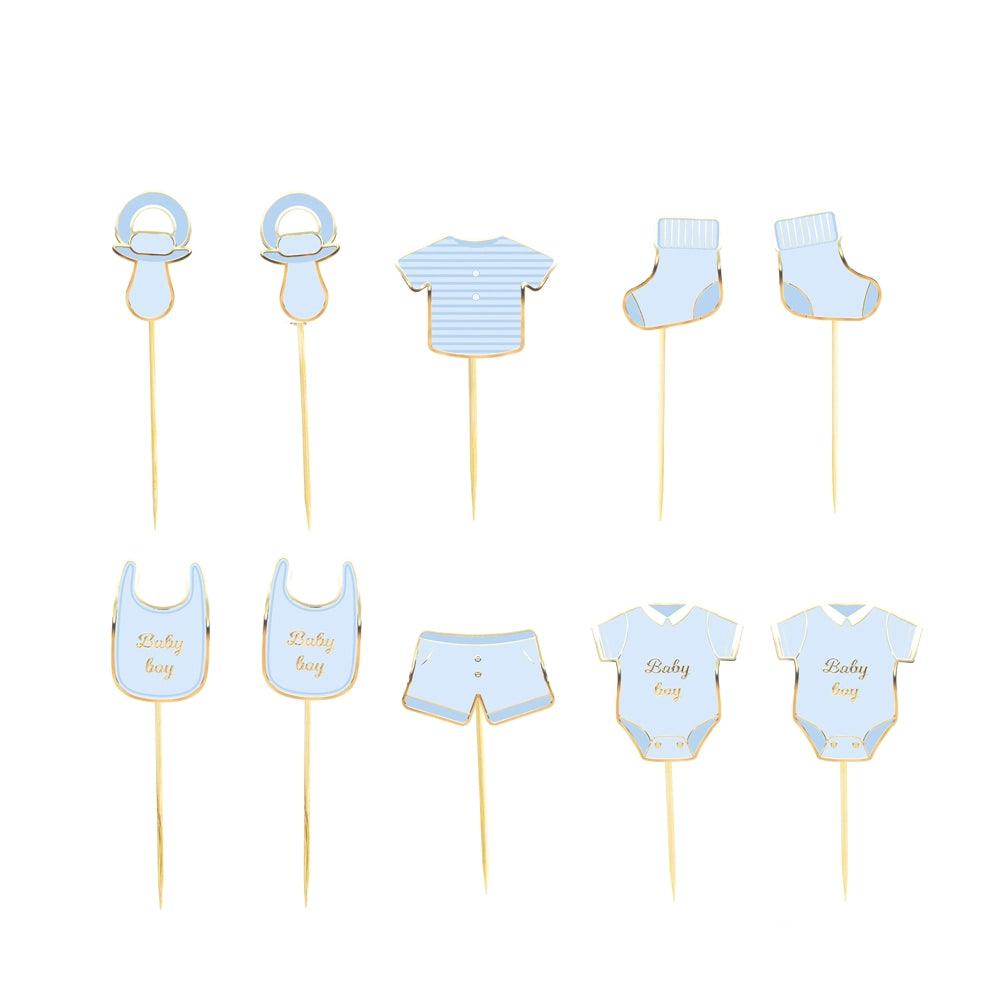 x10 BABY BOY CAKE TOPPERS - Winterberries