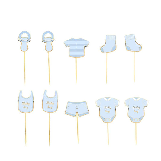 x10 BABY BOY CAKE TOPPERS - Winterberries