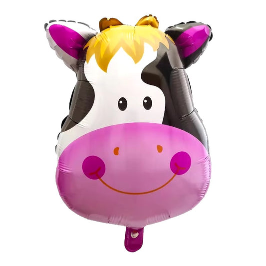 13" FARM COW HEAD FOIL BALLOON - Winterberries