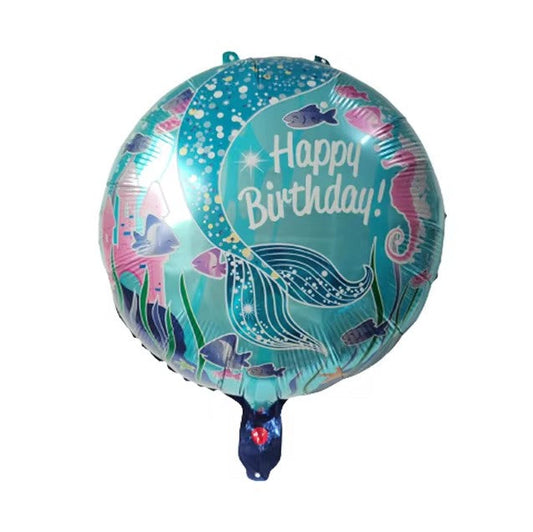 18" Mermaid Birthday Foil Balloon - Winterberries