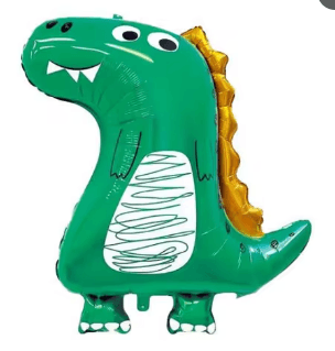29" Green Dinosaur Foil Balloon - Winterberries