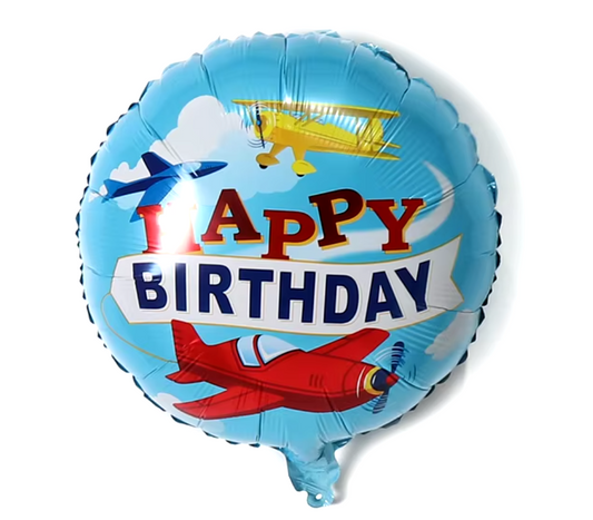 18" Birthday Plane Foil Balloon - Winterberries