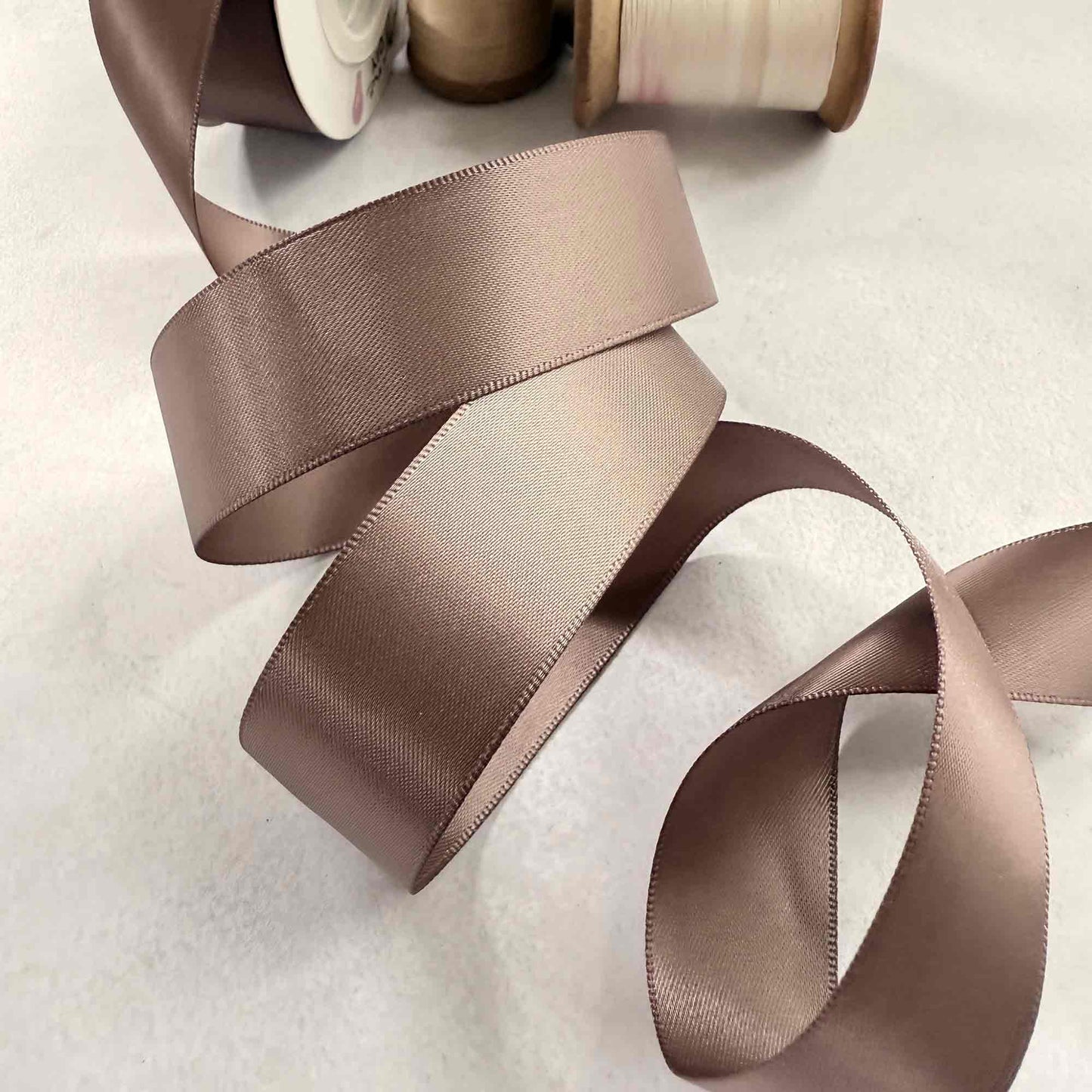 Chocolate Chip Satin Ribbon |10 Meter Rolls | Various Widths - Winterberries