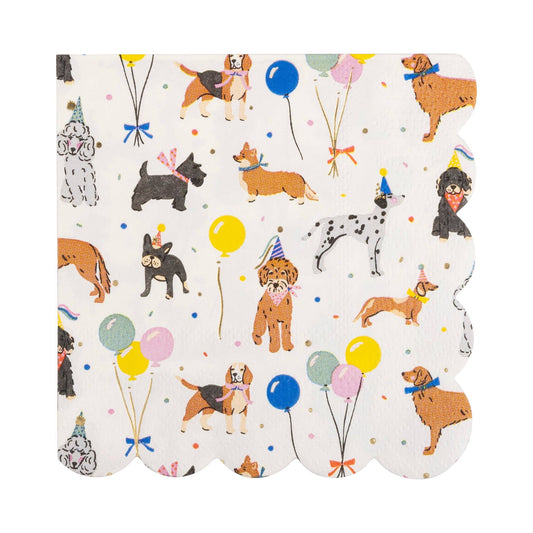 PET1138 - Dog Party Cocktail Napkin - Winterberries