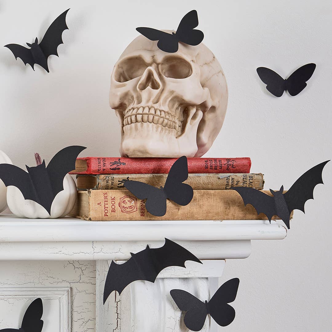 X24 3D BATS AND BUTTERFLY DECORATION SET