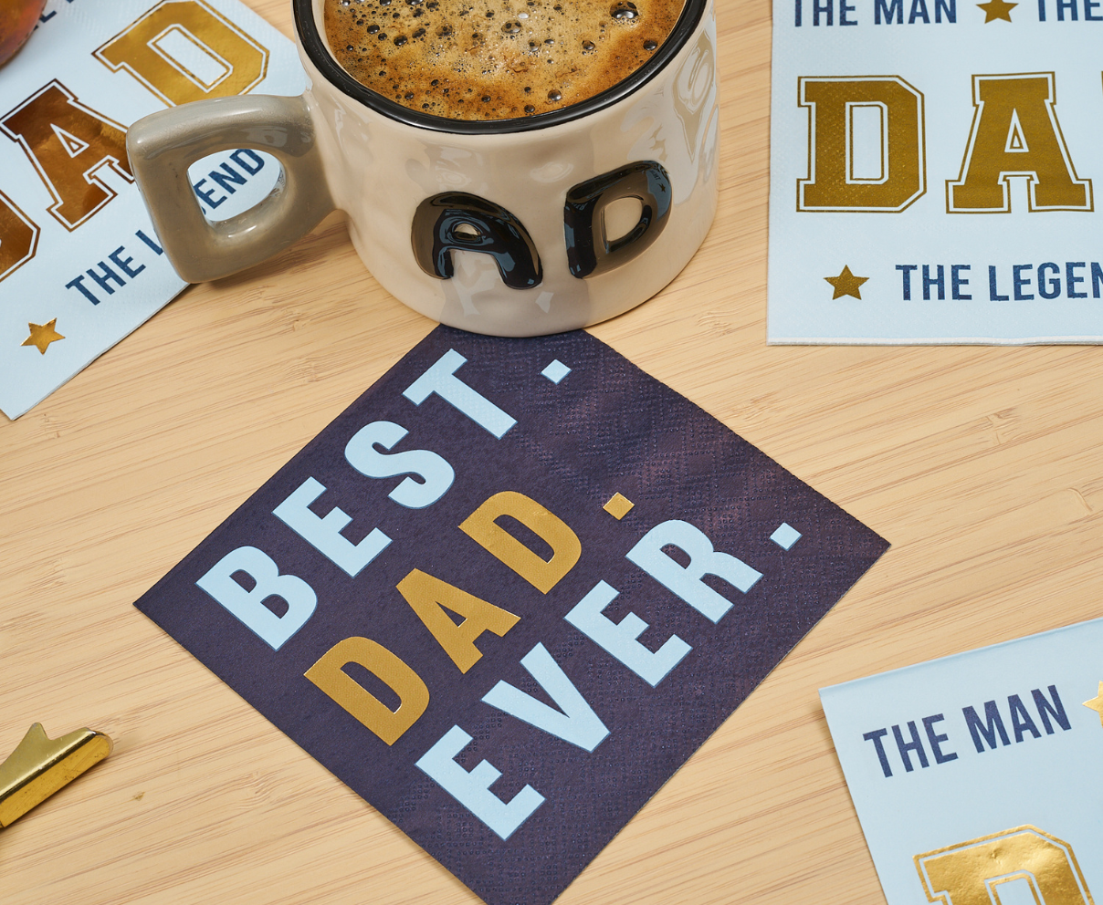 X26 BEST DAD EVER PAPER NAPKINS
