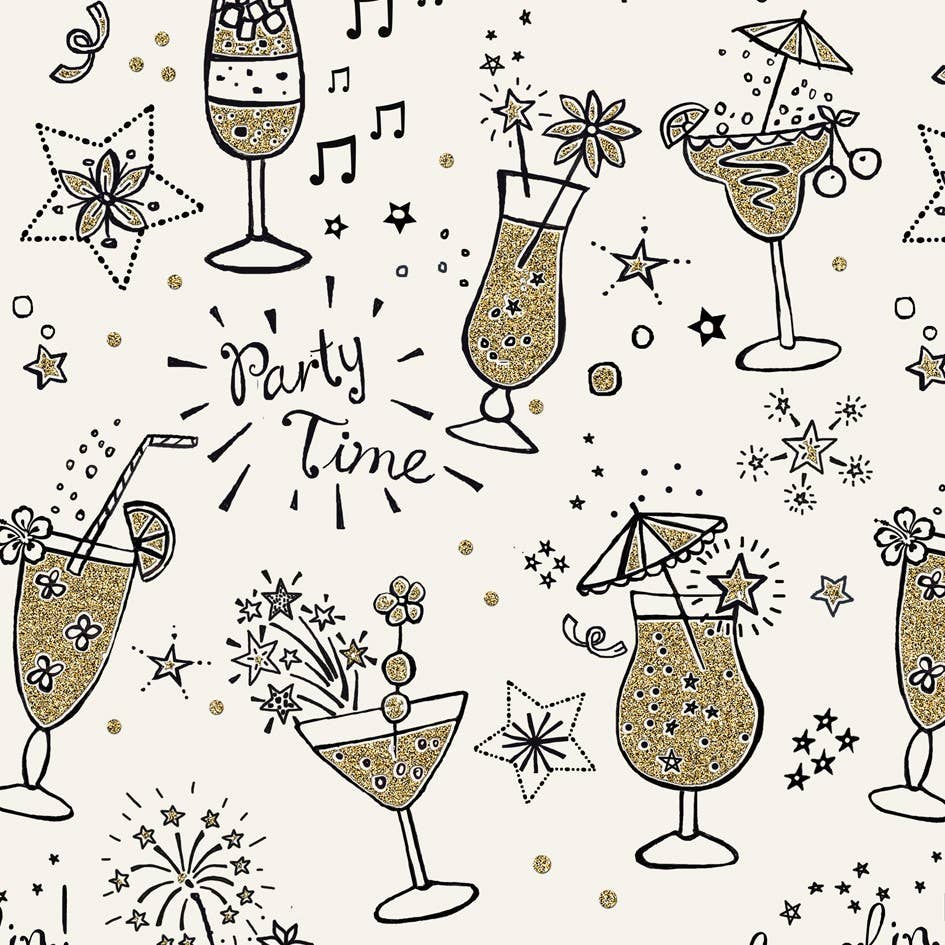 Eco-friendly FSC™ Biodegradable Glitter Cheer Wrapping Paper - Winterberries