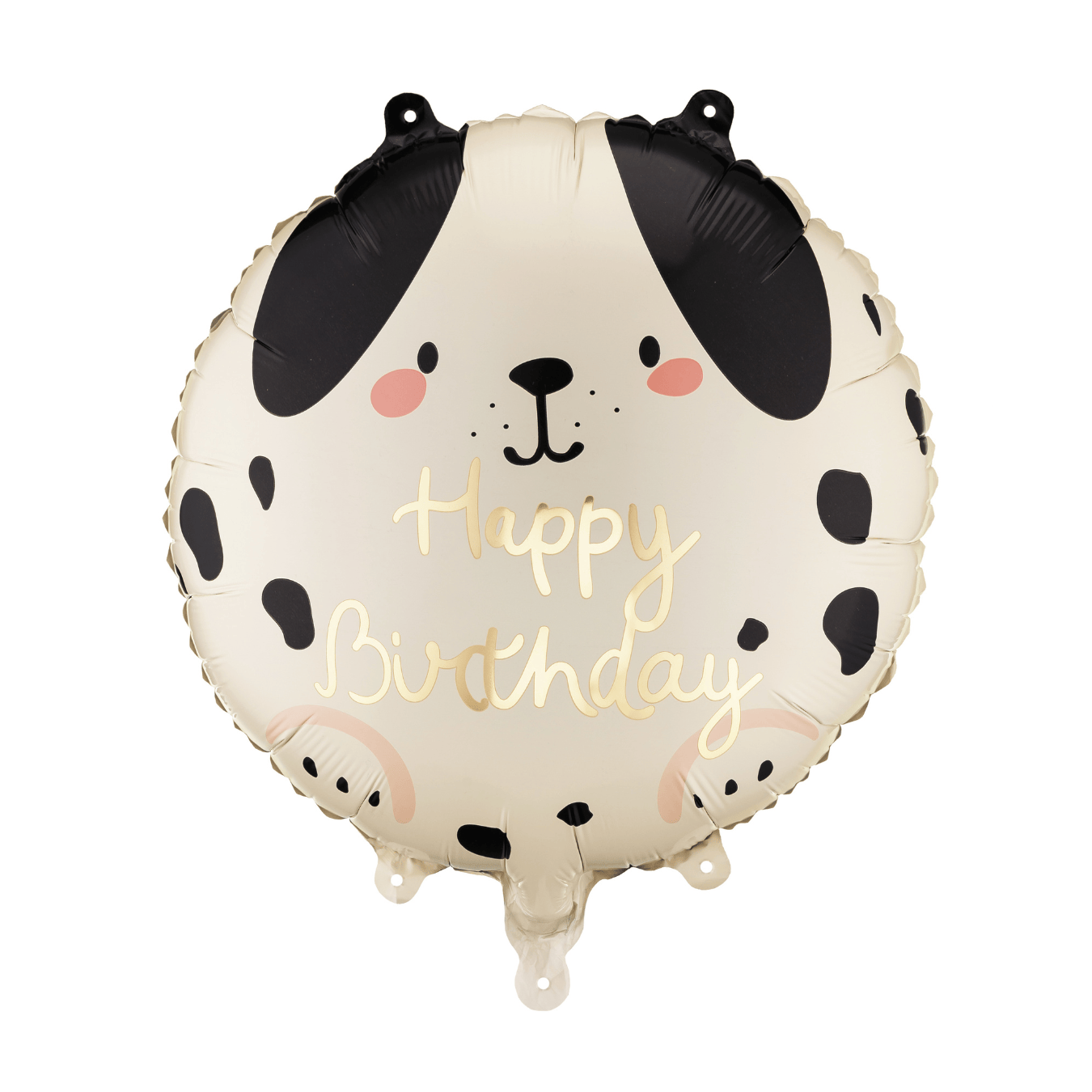 Partydeco Beige Dog Happy Birthday Foil Balloon