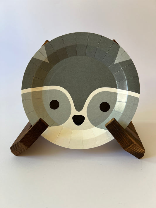x8 FOREST ANIMAL FACES PAPER PLATES - Winterberries