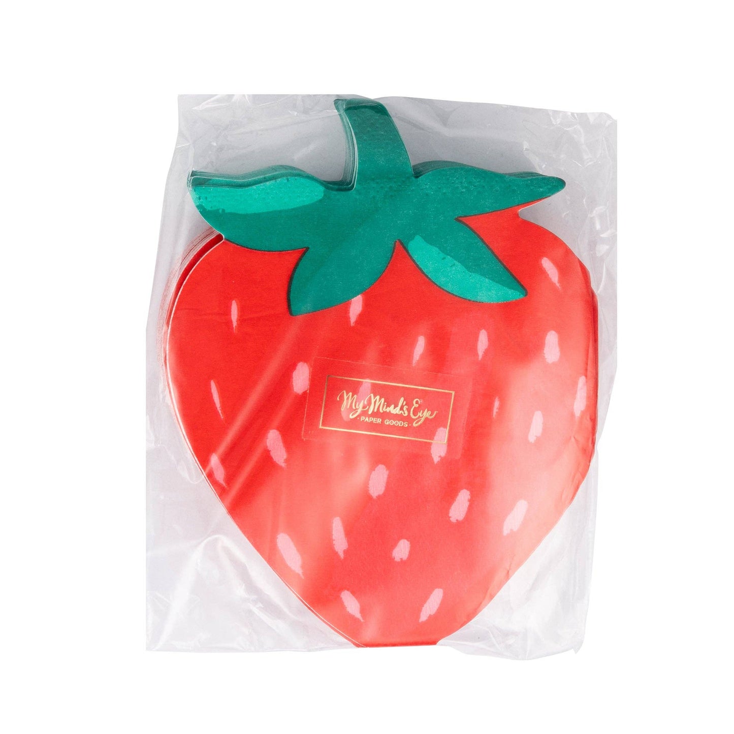 STW1138 - Strawberry Shaped Guest Napkin - Winterberries