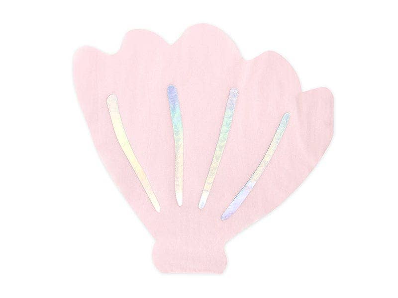 Partydeco Pink Mermaid Seashell Party Napkins x 20