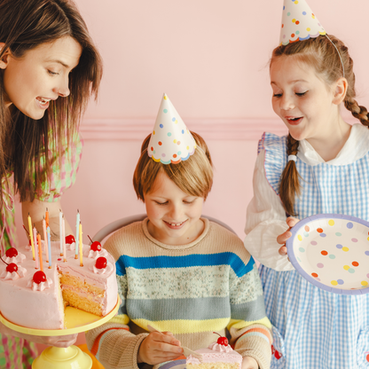 Partydeco Pastel Confetti Party Hats - Set of 6