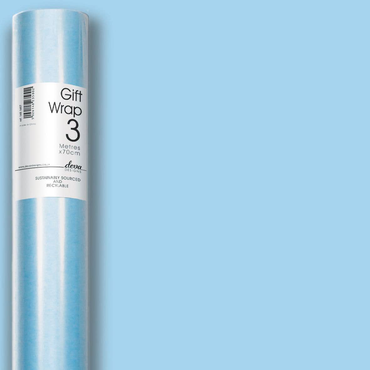 Roll Wrap| 3 m X 70 cm |  (Essential) Roll Wrap Soft Blue