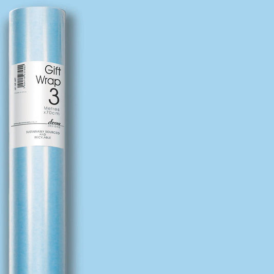 SOFT BLUE WRAPPING PAPER, 3M X 70CM