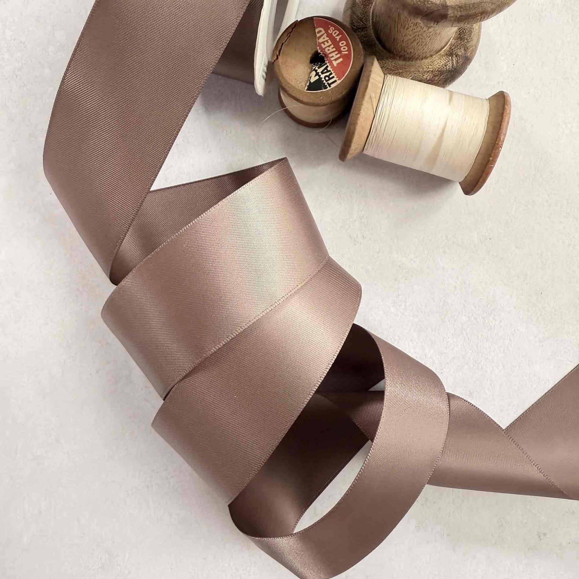 Chocolate Chip Satin Ribbon |10 Meter Rolls | Various Widths - Winterberries