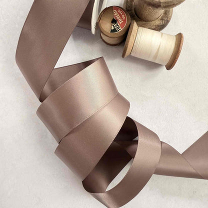 Chocolate Chip Satin Ribbon |10 Meter Rolls | Various Widths - Winterberries