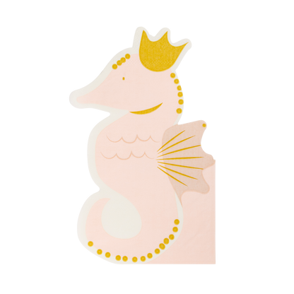 SEA1039 - Seahorse Shaped Napkin - Winterberries