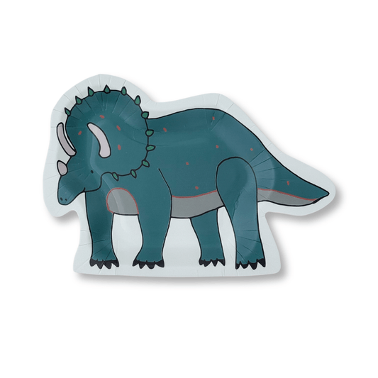 x12 DINOSAUR SHAPED PAPER PLATES