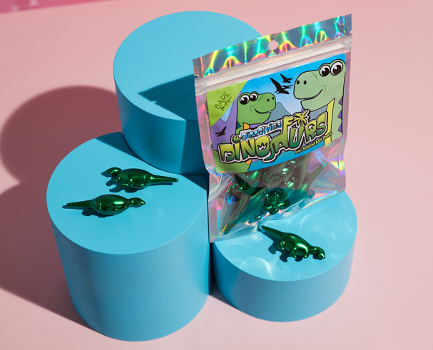 DINOSAUR BATH PEARLS, KIWI SCENTED - Winterberries