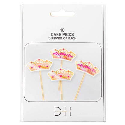 X10 CROWN CAKE TOPPERS