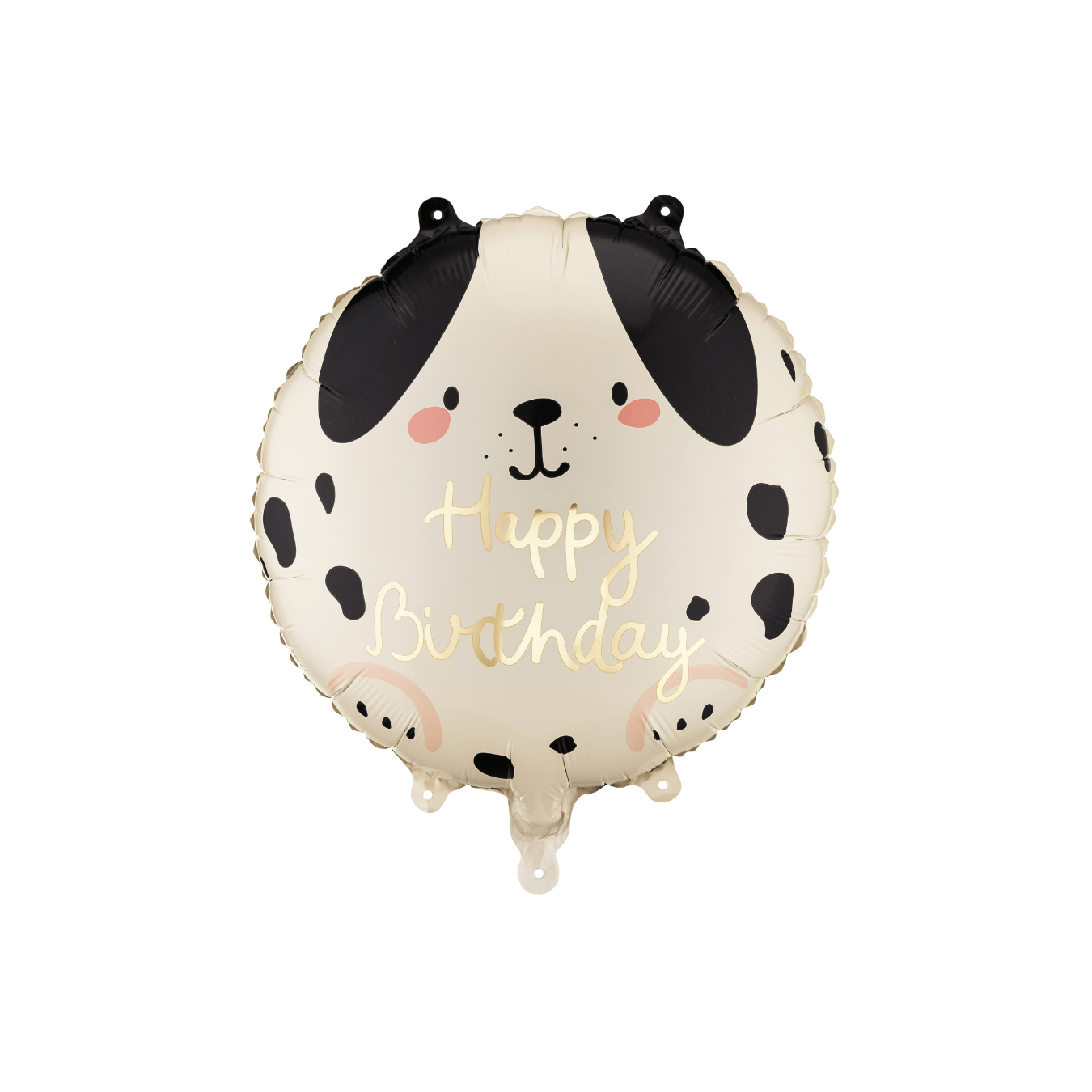 Partydeco Beige Dog Happy Birthday Foil Balloon