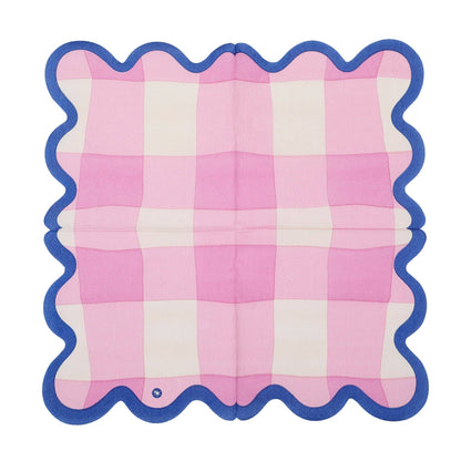 X20 COLOURWAVE GINGHAM PAPER NAPKNS (5 COLOURS)